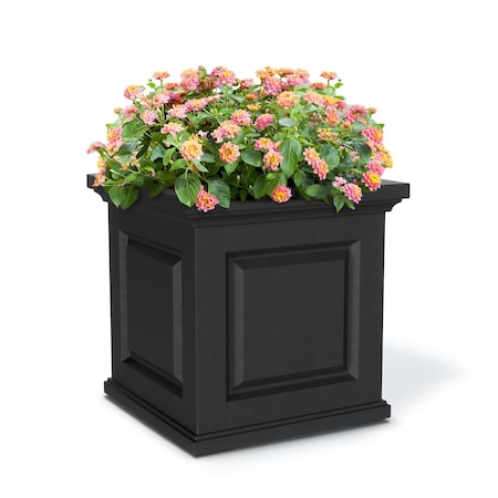 Mayne Nantucket 20x20 Square Planter - Black 4846-B